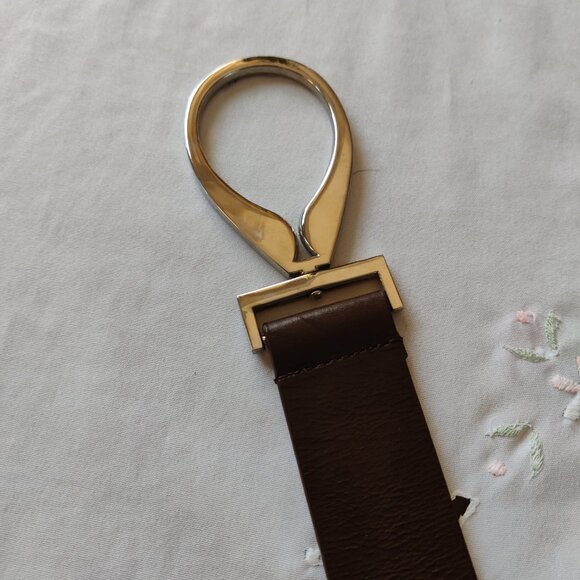 Ellen Tracy BROWN Genuine Leather Belt *Self Adjustable Length* - Picture 9 of 10